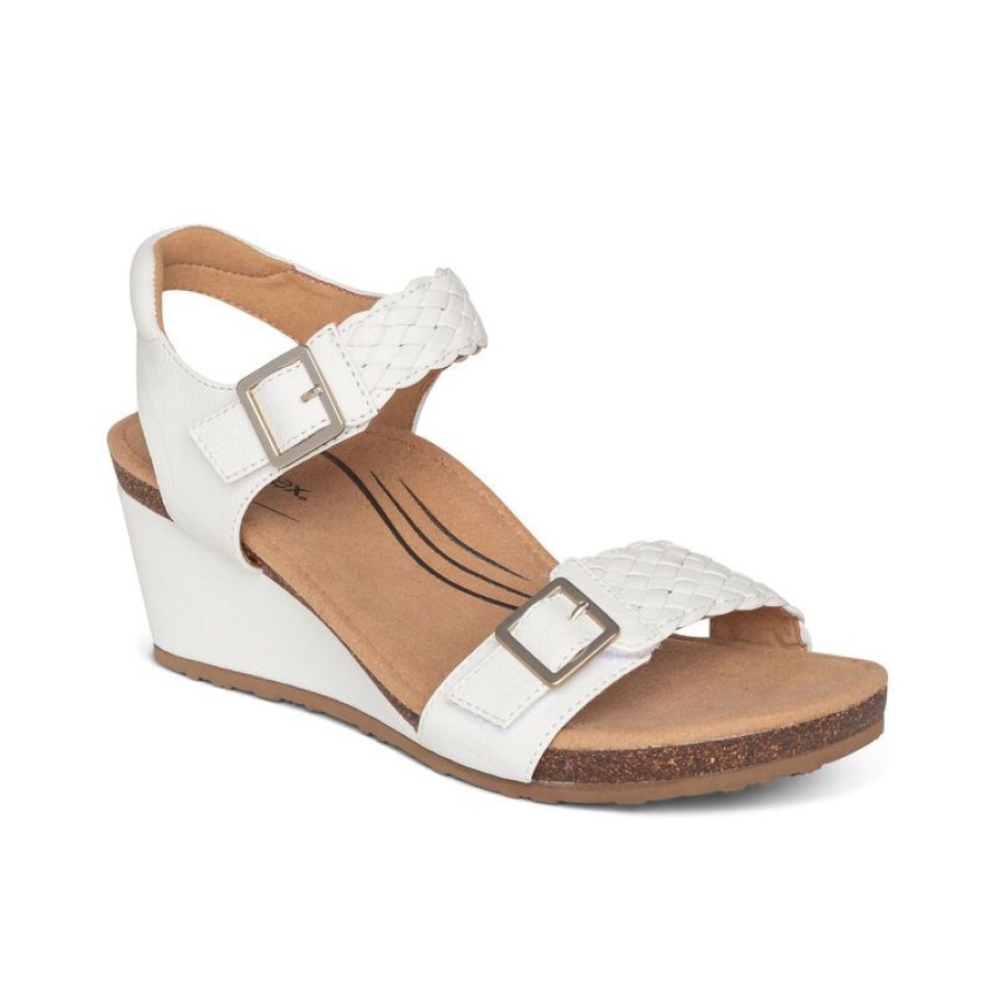 Aetrex Grace Adjustable Woven Wedge Wedges & Heels