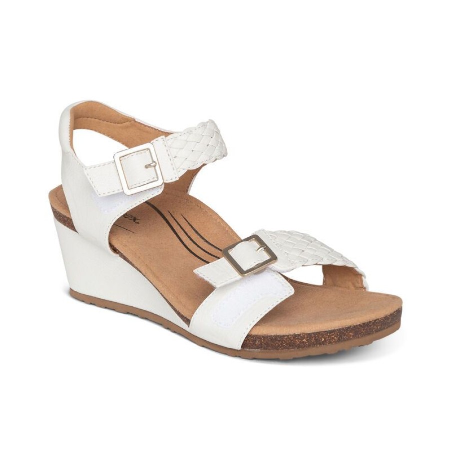 Aetrex Grace Adjustable Woven Wedge Wedges & Heels