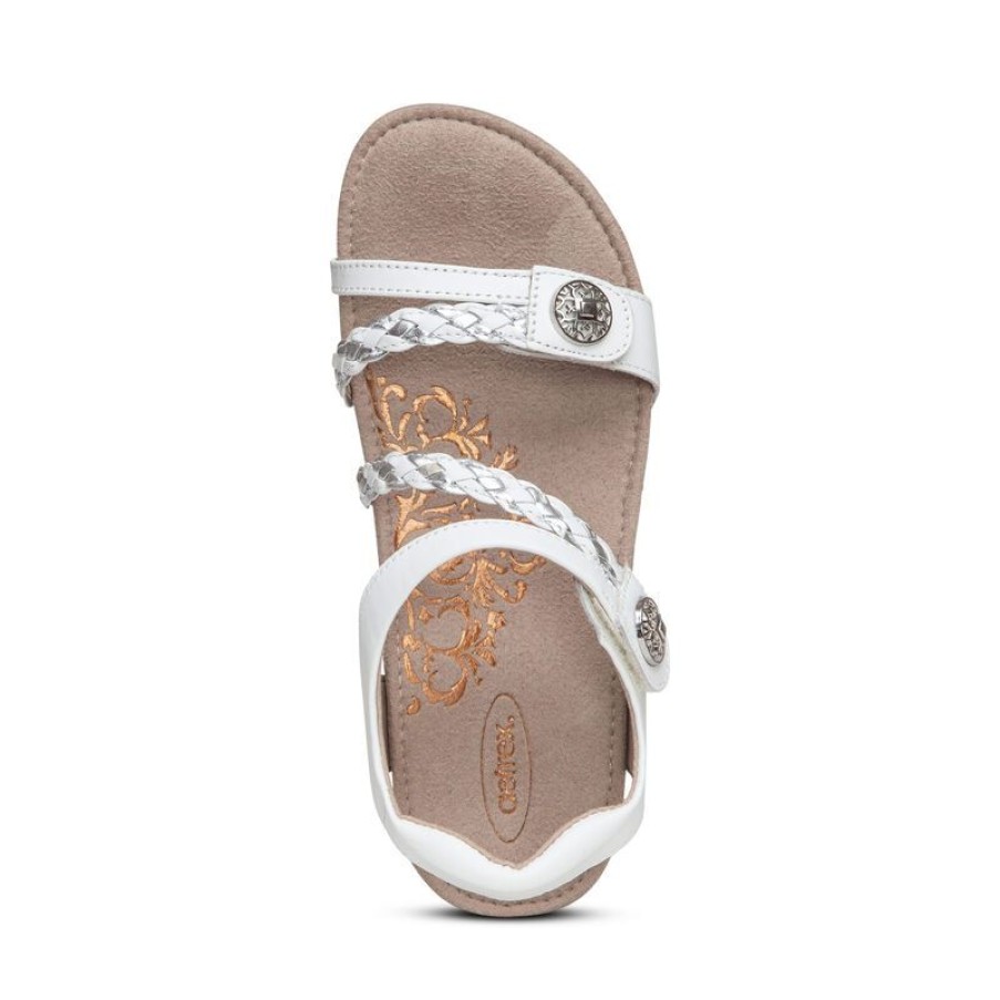 Aetrex Jillian Braided Quarter Strap Sandal Sandals