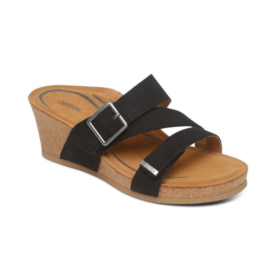 Aetrex Kimmy Arch Support Wedge Sandals