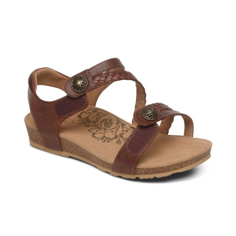 Aetrex Jillian Braided Quarter Strap Sandal Sandals