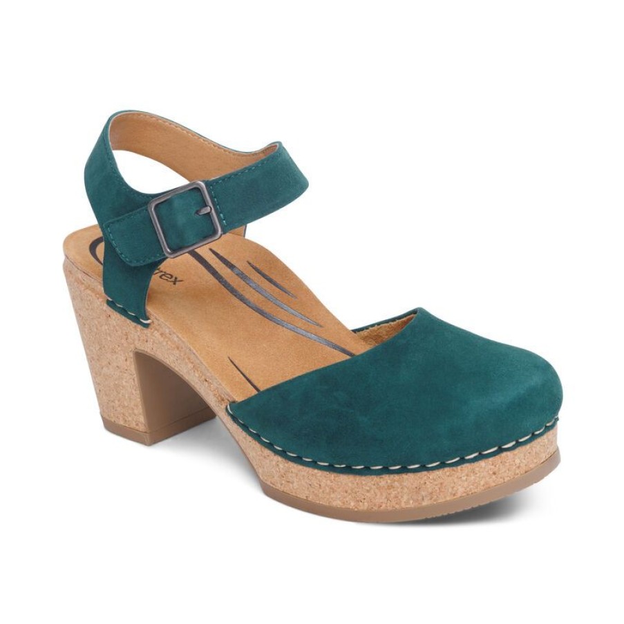 Aetrex Finley Closed Toe Heel Wedges & Heels