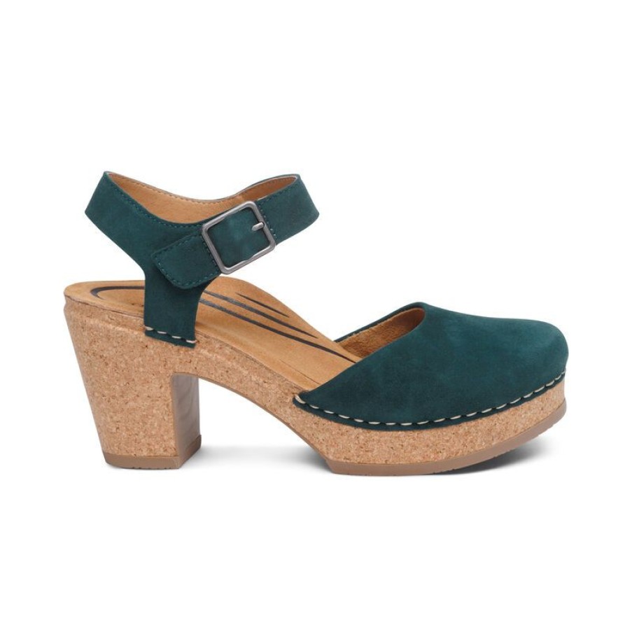 Aetrex Finley Closed Toe Heel Wedges & Heels