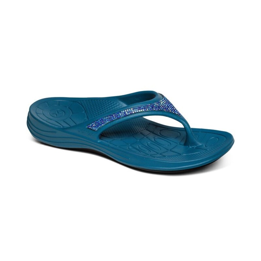 Aetrex Fiji Orthotic Flips - Women Flip Flops