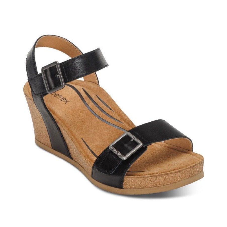 Aetrex Lexa Quarter Strap Wedge Wedges & Heels