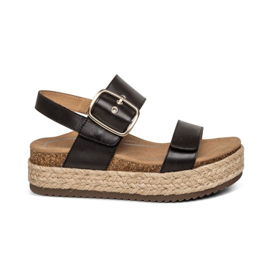 Aetrex Vania Arch Support Platform Sandal Sandals