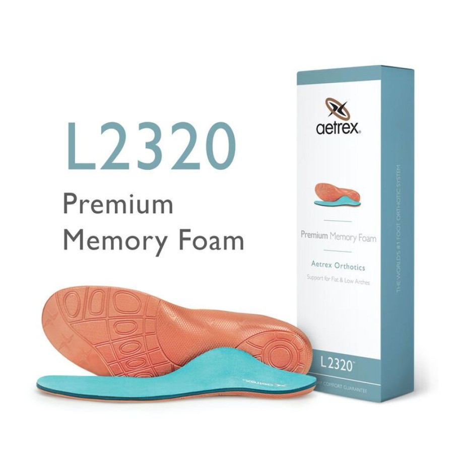 Aetrex Men'S Premium Memory Foam Posted Orthotics Flat Feet