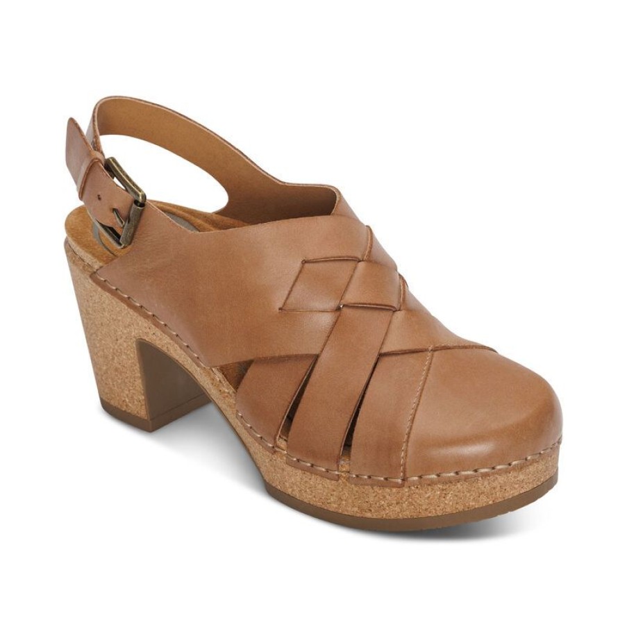 Aetrex Paige Slingback Clog Wedges & Heels