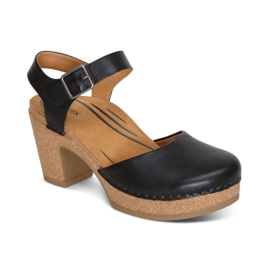 Aetrex Finley Closed Toe Heel Wedges & Heels