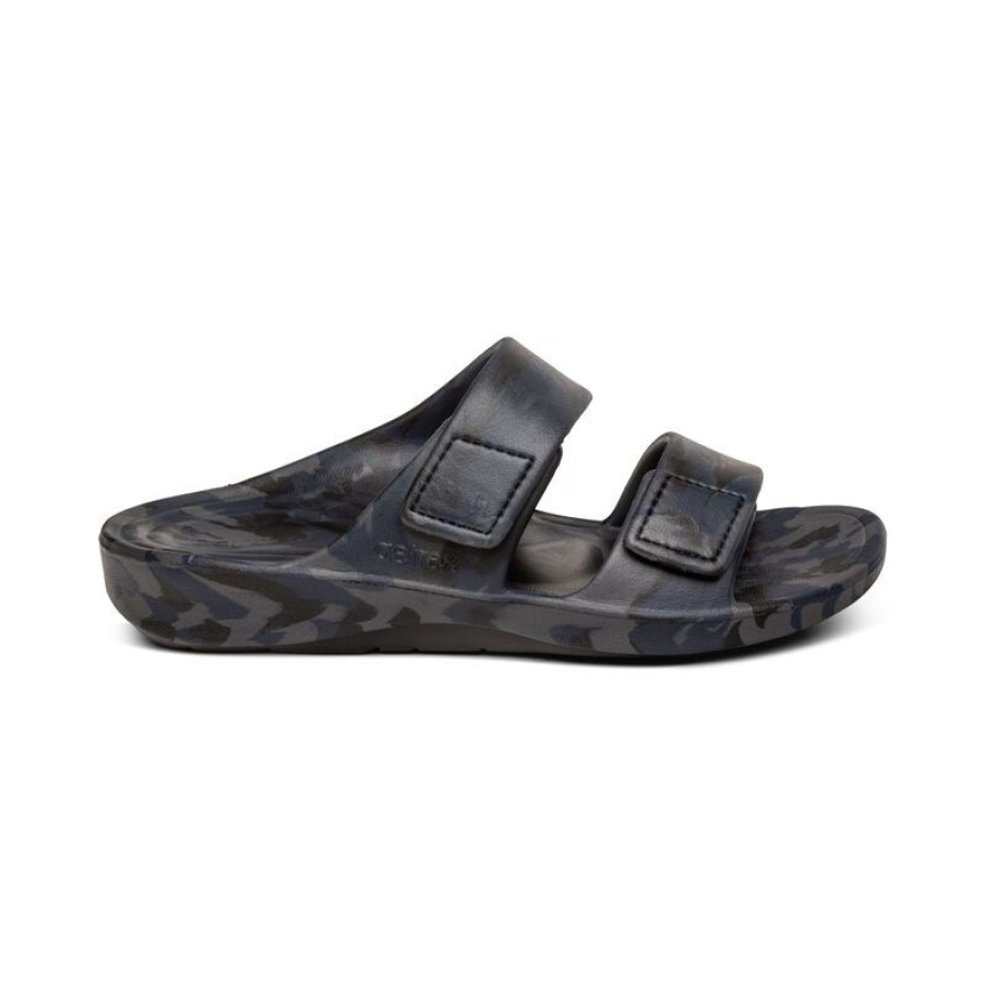 Aetrex Milos Orthotic Slides - Mens Sandals