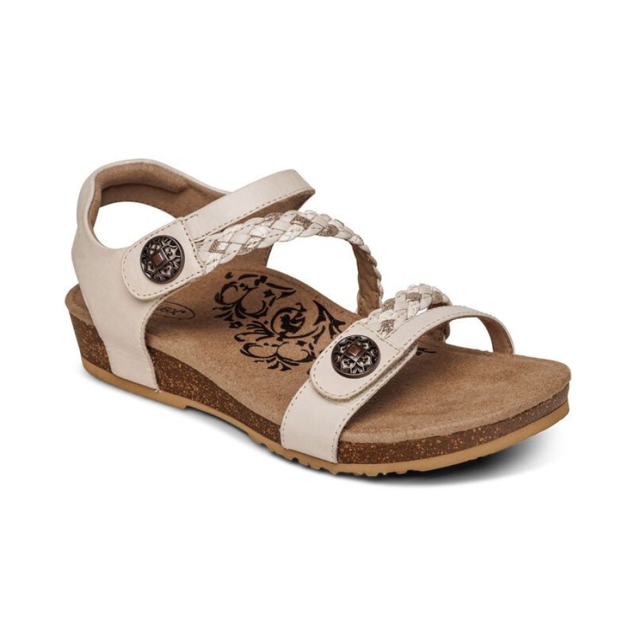 Aetrex Jillian Braided Quarter Strap Sandal Sandals