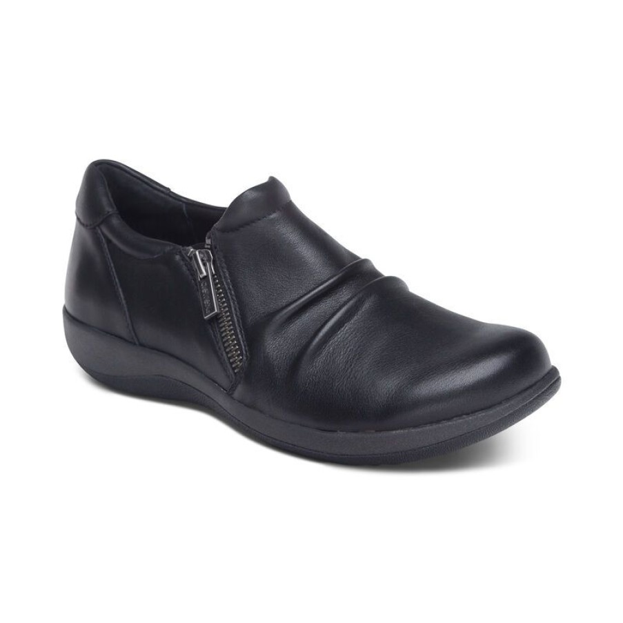 Aetrex Katie Side Zip Slip-On Casuals