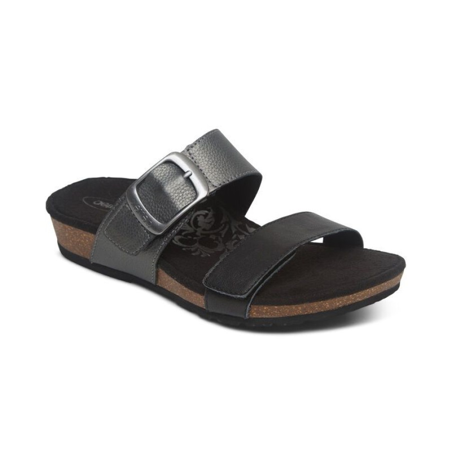 Aetrex Daisy Adjustable Slide Sandals