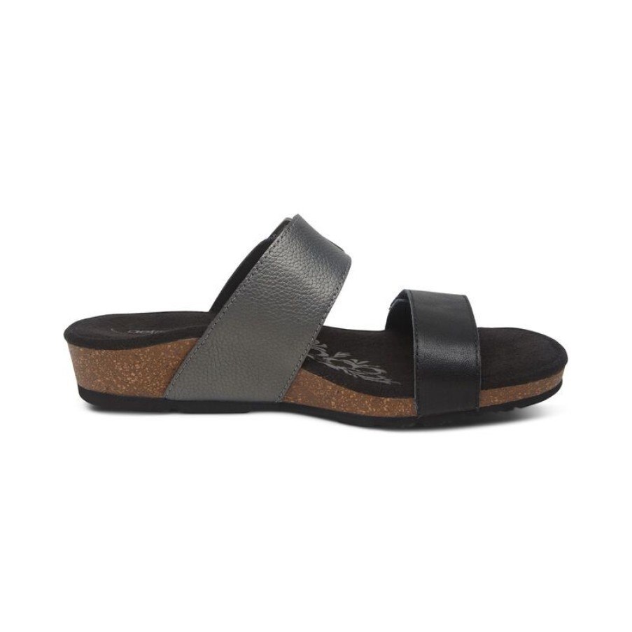 Aetrex Daisy Adjustable Slide Sandals