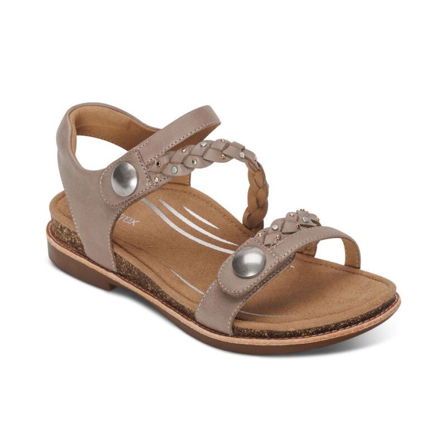 Aetrex Jenn Quarter Strap Sandal Sandals