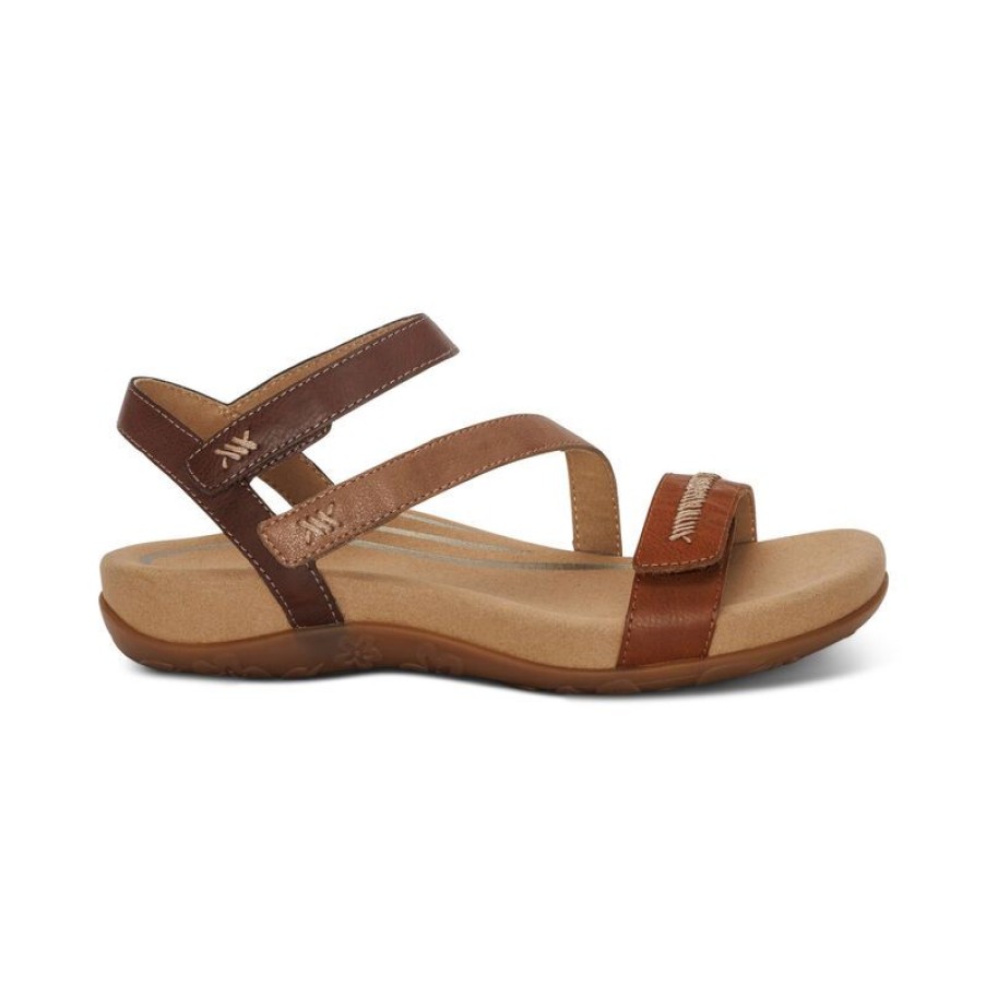 Aetrex Gabby Adjustable Quarter Strap Sandal Sandals