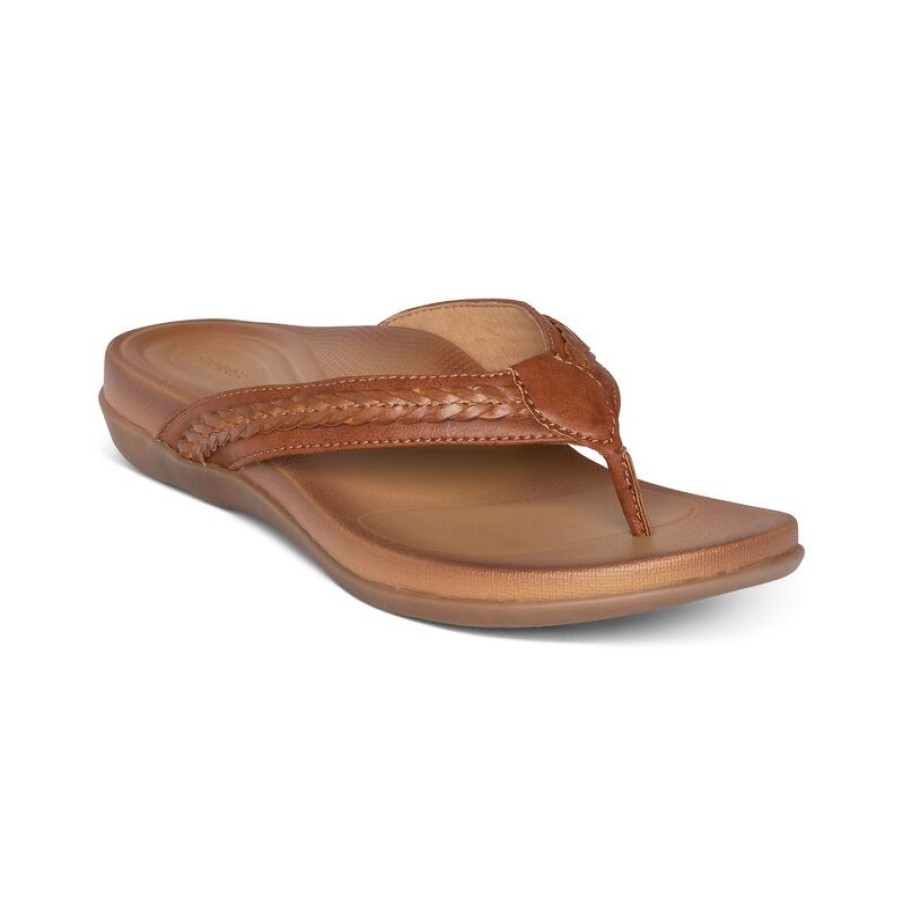 Aetrex Emmy Braided Thong Sandals