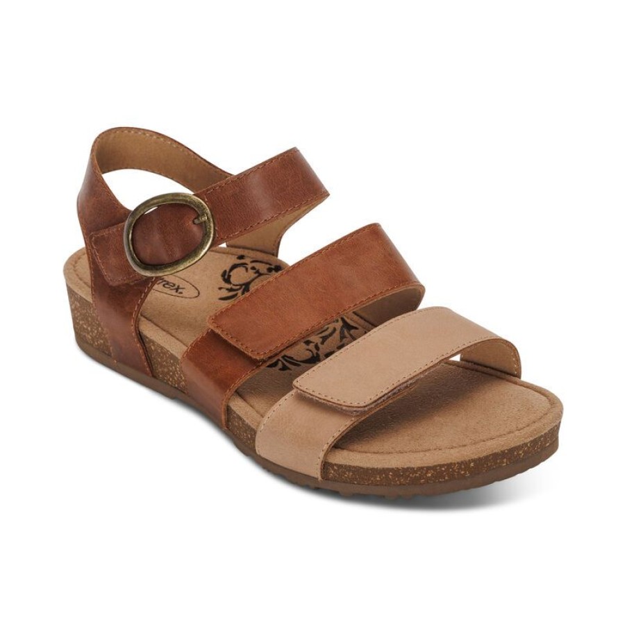 Aetrex Lilly Adjustable Quarter Strap Sandal Sandals