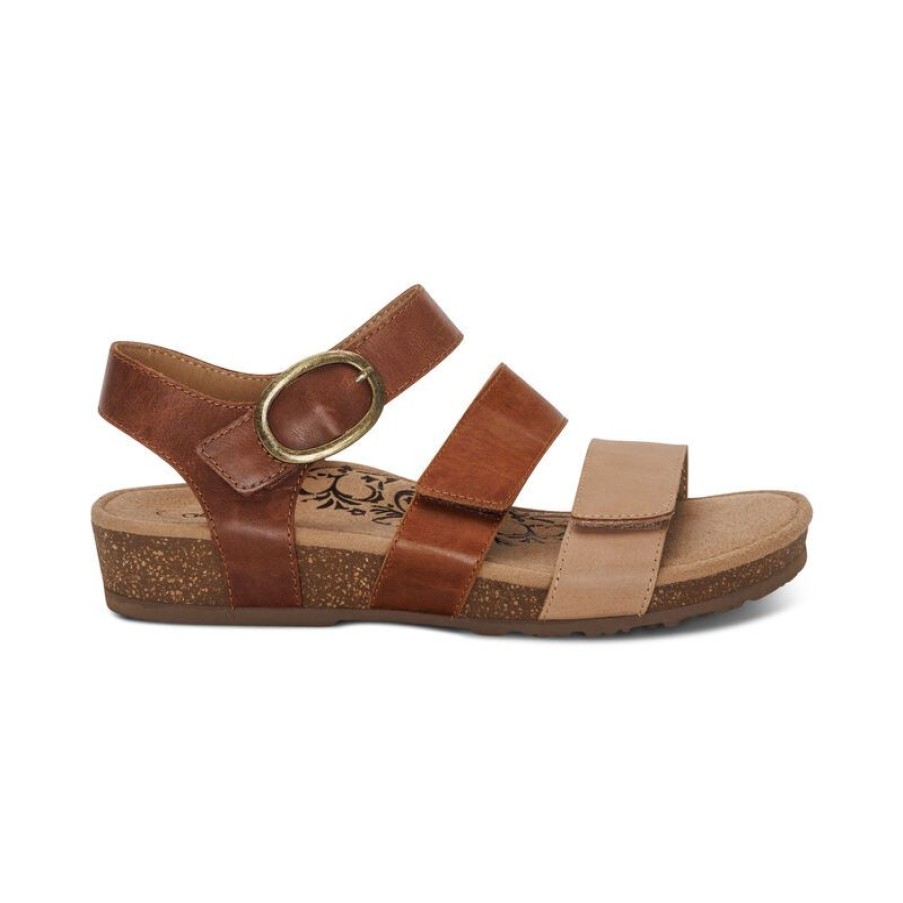 Aetrex Lilly Adjustable Quarter Strap Sandal Sandals