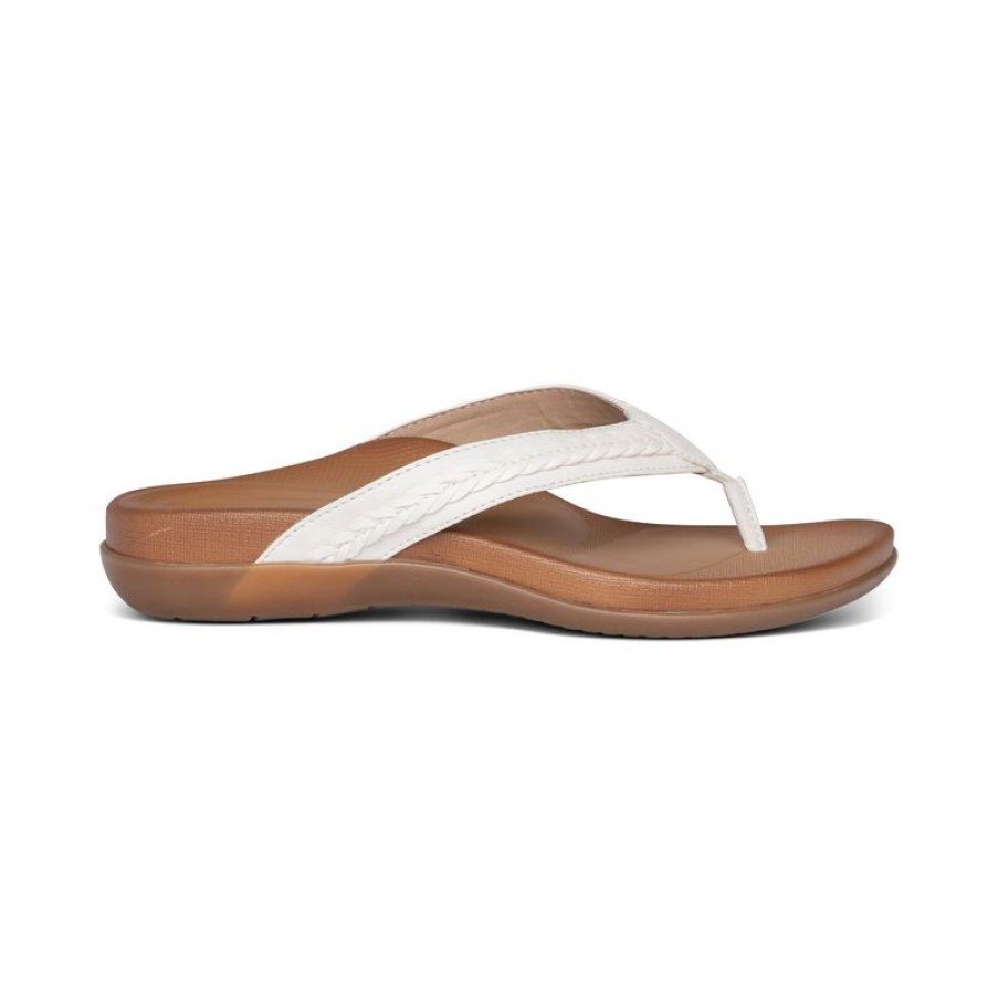 Aetrex Emmy Braided Thong Sandals