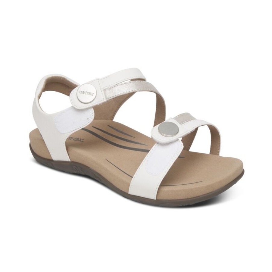 Aetrex Jess Adjustable Quarter Strap Sandal Sandals