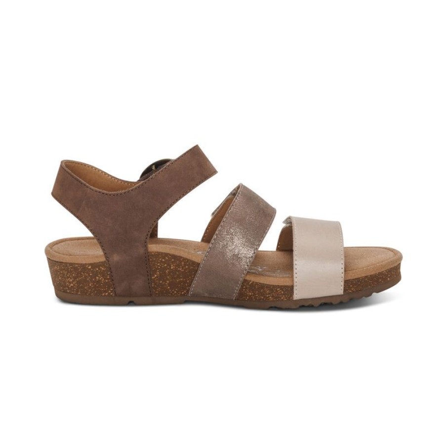 Aetrex Lilly Adjustable Quarter Strap Sandal Sandals