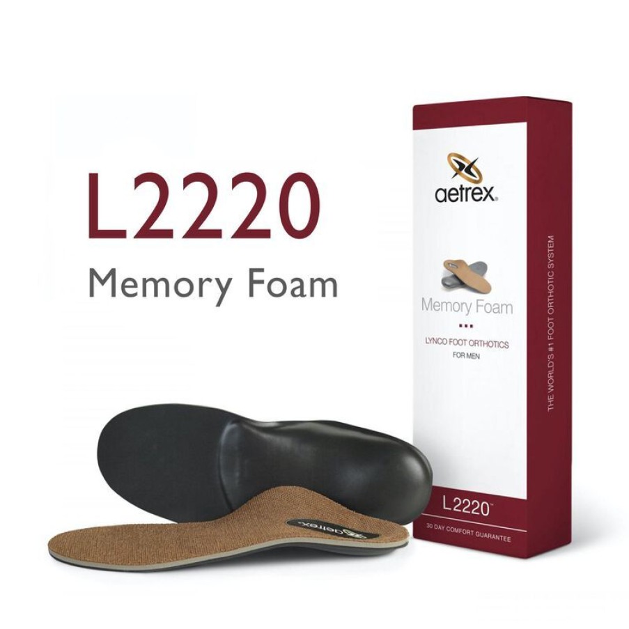 Aetrex Men'S Memory Foam Posted Orthotics Flat Feet