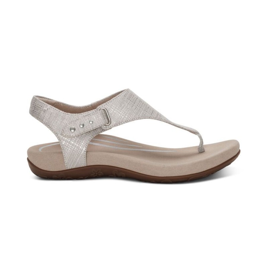 Aetrex Ellie Adjustable Quarter Strap Thong Sandals