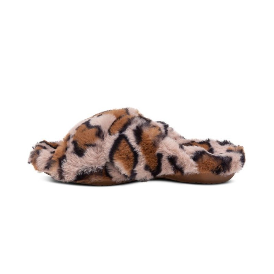 Aetrex Penelope Adjustable Faux Fur Slippers Slippers