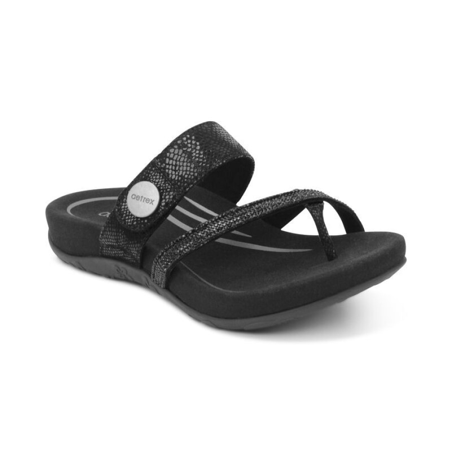 Aetrex Izzy Adjustable Slide Sandal Sandals