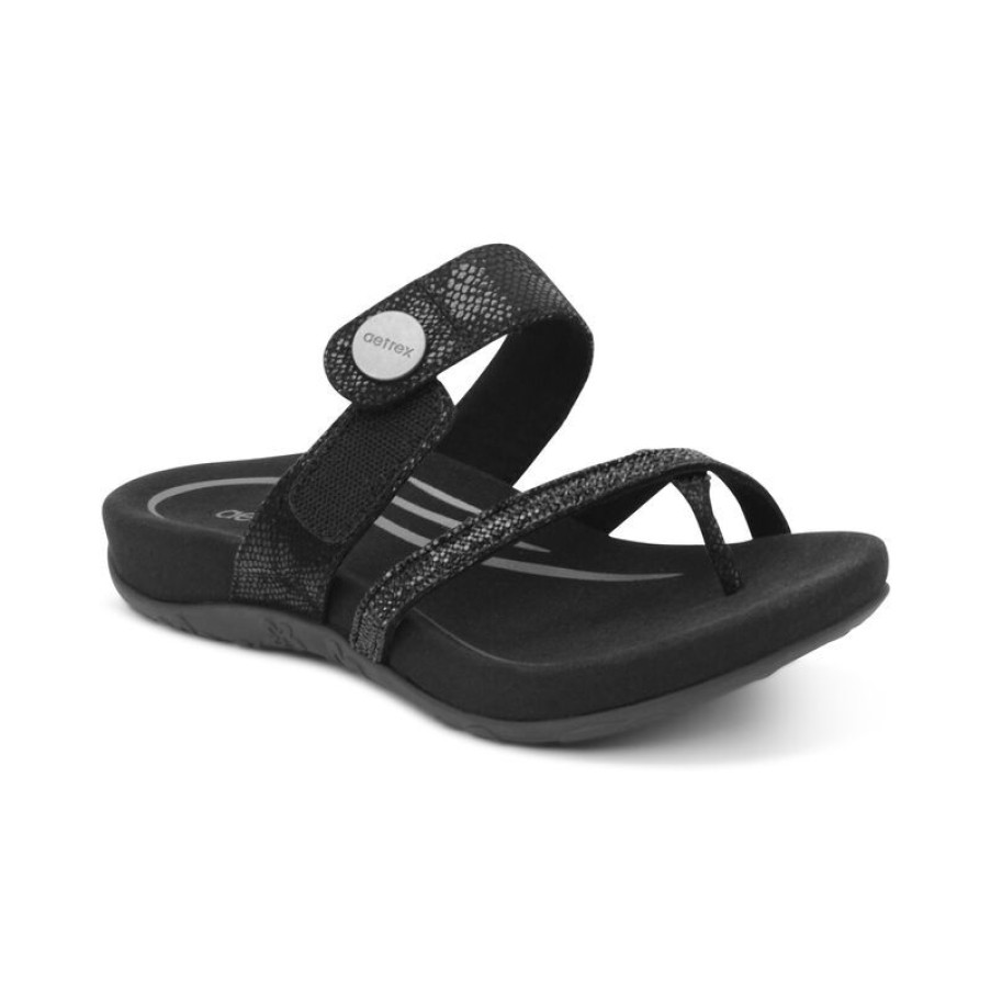 Aetrex Izzy Adjustable Slide Sandal Sandals