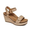 Aetrex Sydney Quarter Strap Espadrille Wedge Wedges & Heels