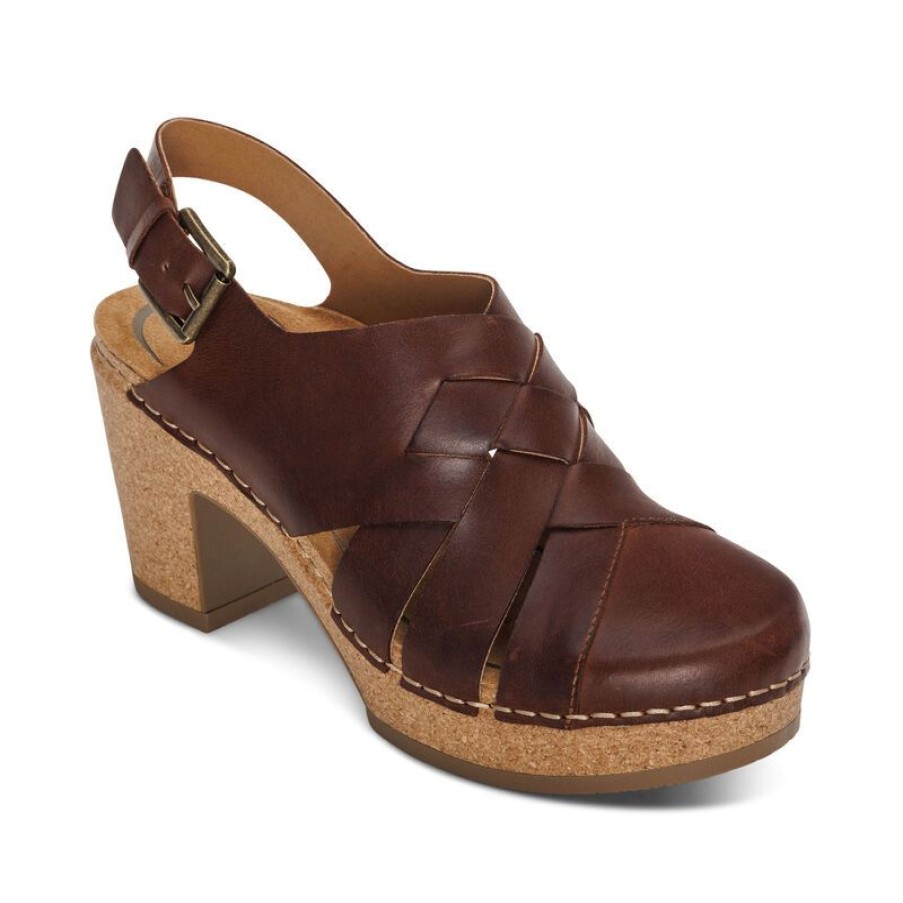 Aetrex Paige Slingback Clog Wedges & Heels