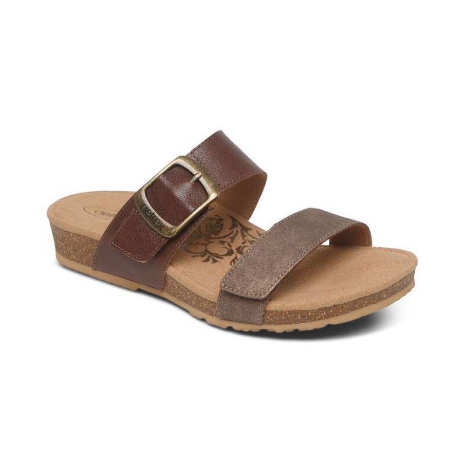 Aetrex Daisy Adjustable Slide Sandals