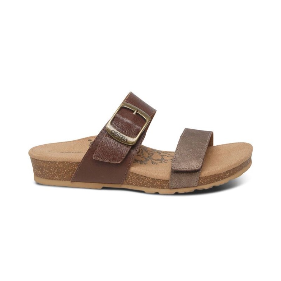 Aetrex Daisy Adjustable Slide Sandals