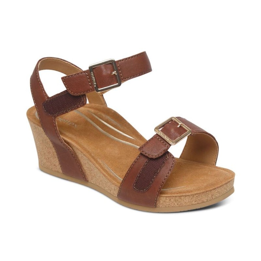 Aetrex Lexa Quarter Strap Wedge Wedges & Heels