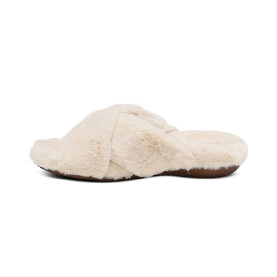 Aetrex Penelope Adjustable Faux Fur Slippers Slippers