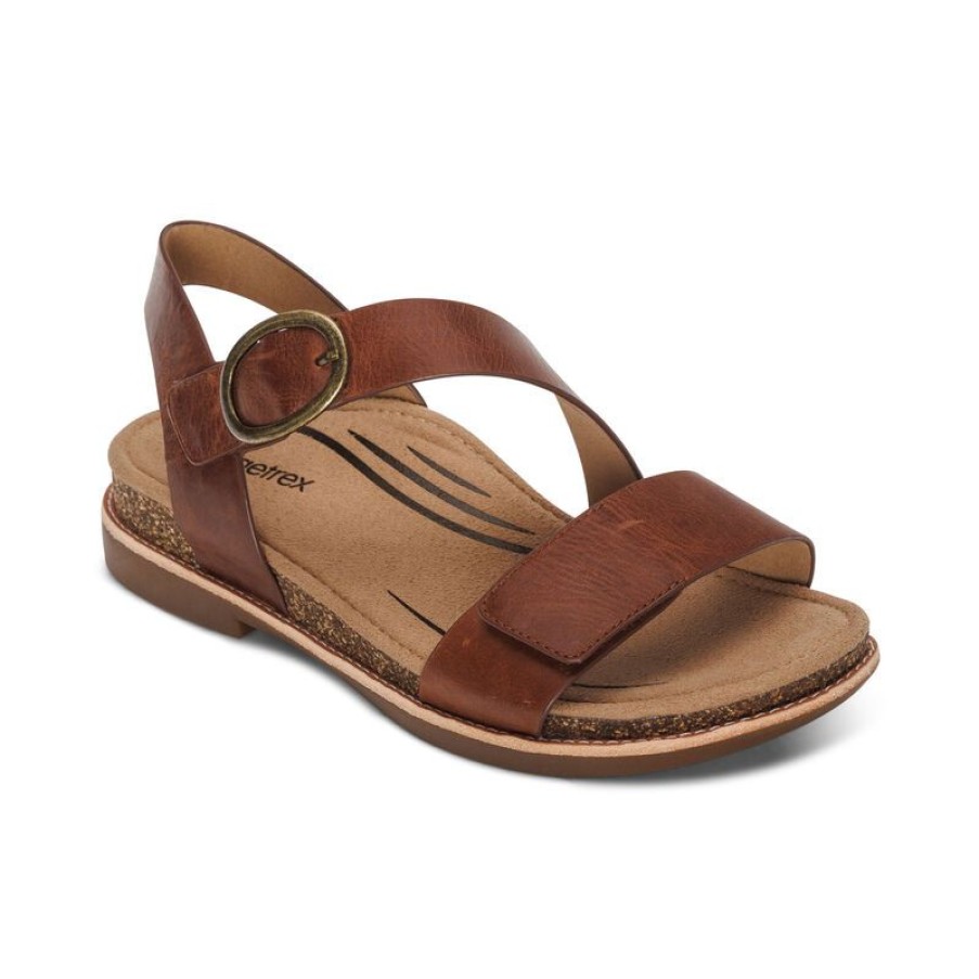 Aetrex Tamara Asymmetrical Quarter Strap Sandal Sandals