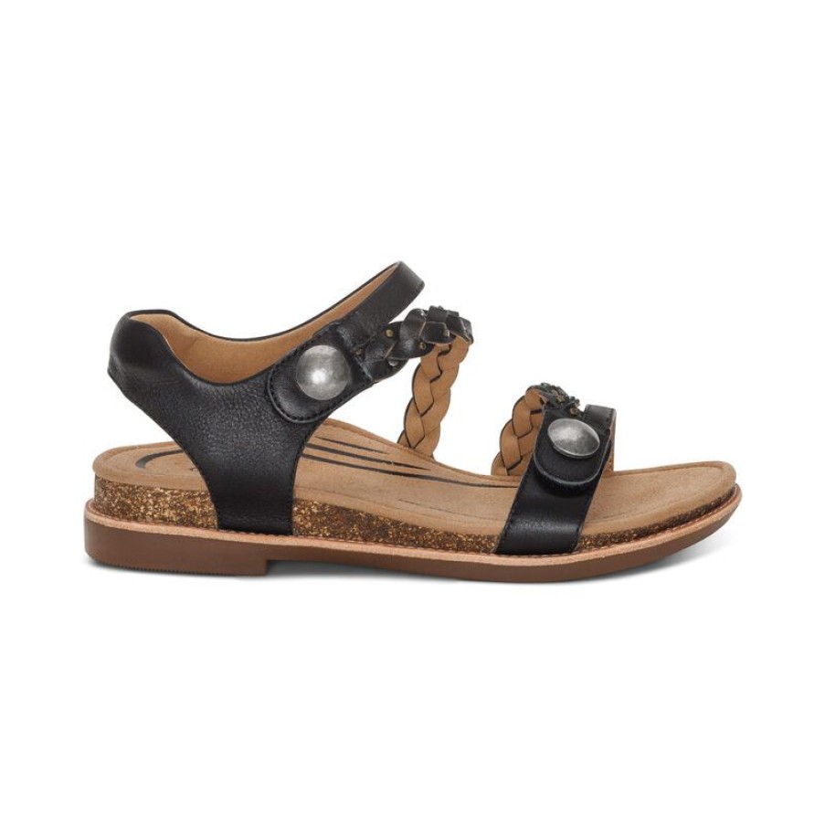 Aetrex Jenn Quarter Strap Sandal Sandals