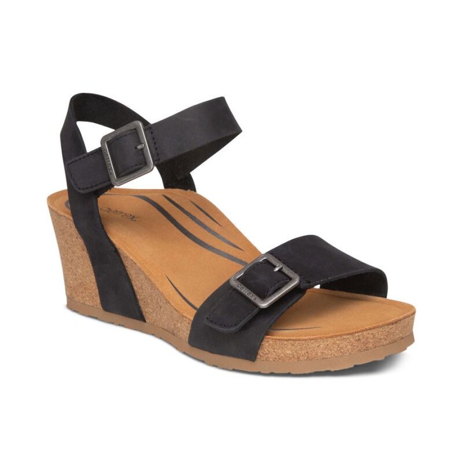 Aetrex Lexa Quarter Strap Wedge Wedges & Heels