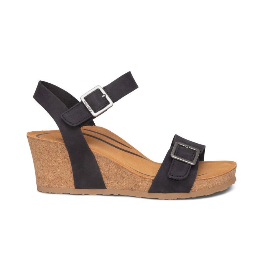 Aetrex Lexa Quarter Strap Wedge Wedges & Heels