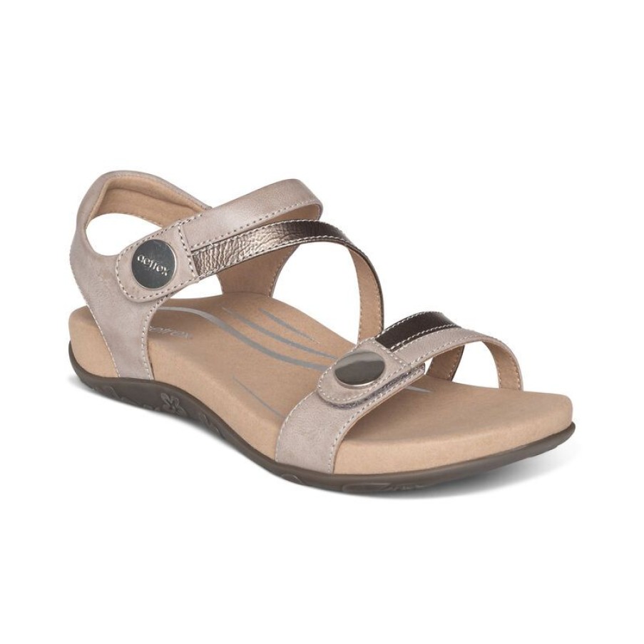 Aetrex Jess Adjustable Quarter Strap Sandal Sandals