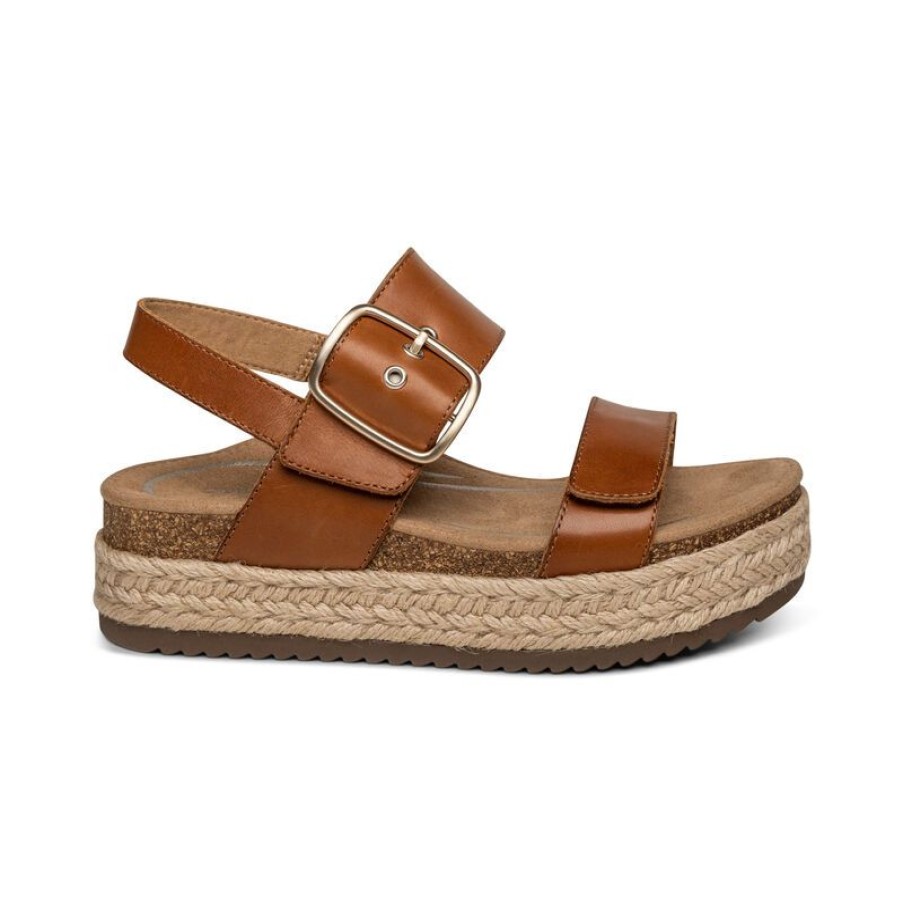 Aetrex Vania Arch Support Platform Sandal Sandals