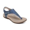 Aetrex Ellie Adjustable Quarter Strap Thong Sandals