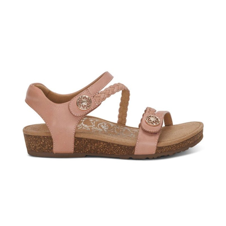 Aetrex Jillian Braided Quarter Strap Sandal Sandals