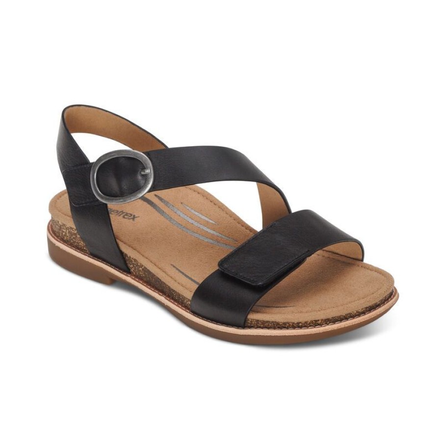 Aetrex Tamara Asymmetrical Quarter Strap Sandal Sandals