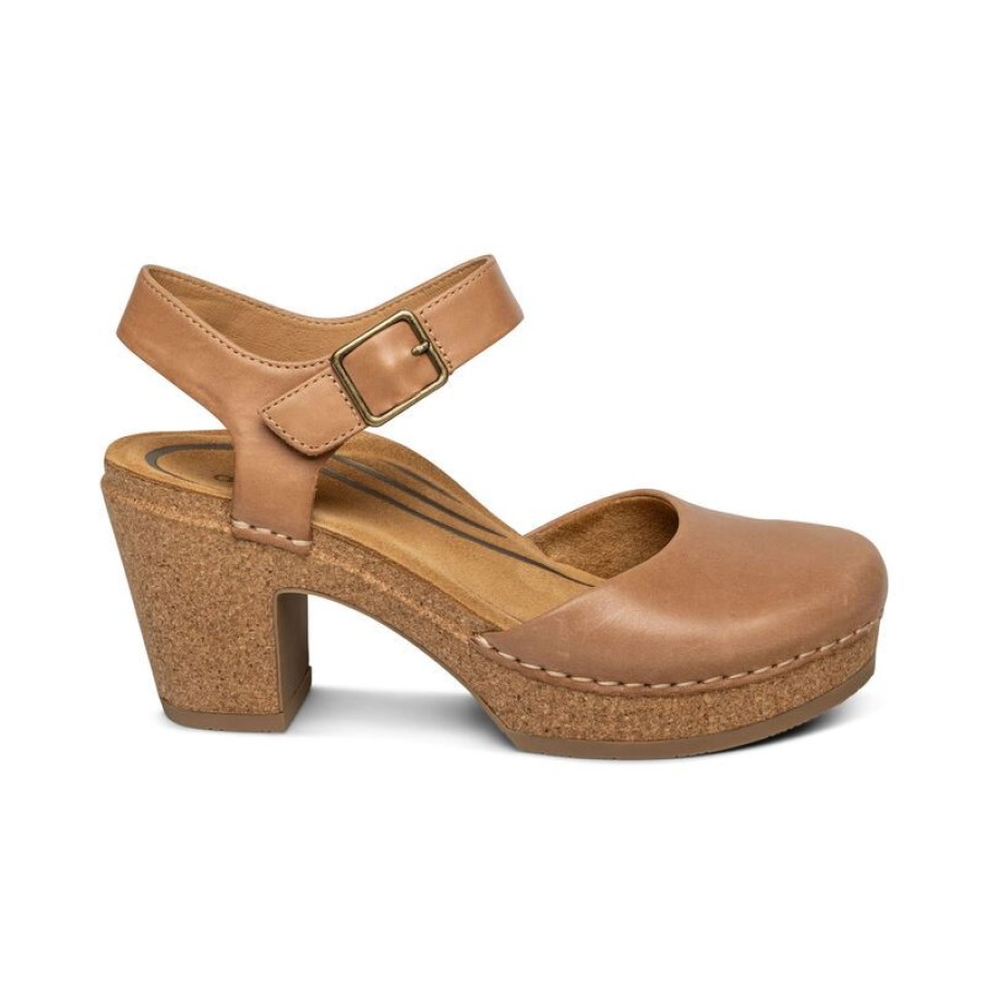 Aetrex Finley Closed Toe Heel Wedges & Heels