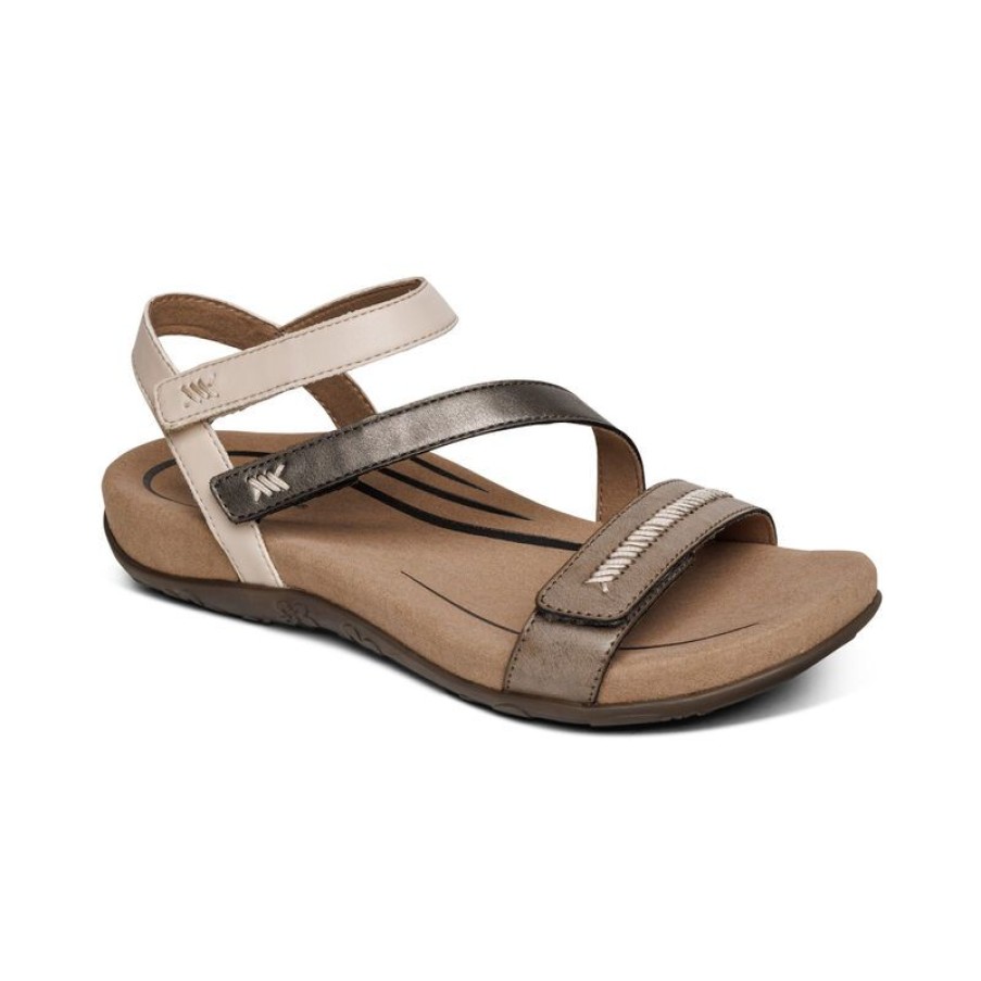 Aetrex Gabby Adjustable Quarter Strap Sandal Sandals