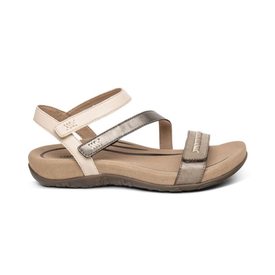 Aetrex Gabby Adjustable Quarter Strap Sandal Sandals