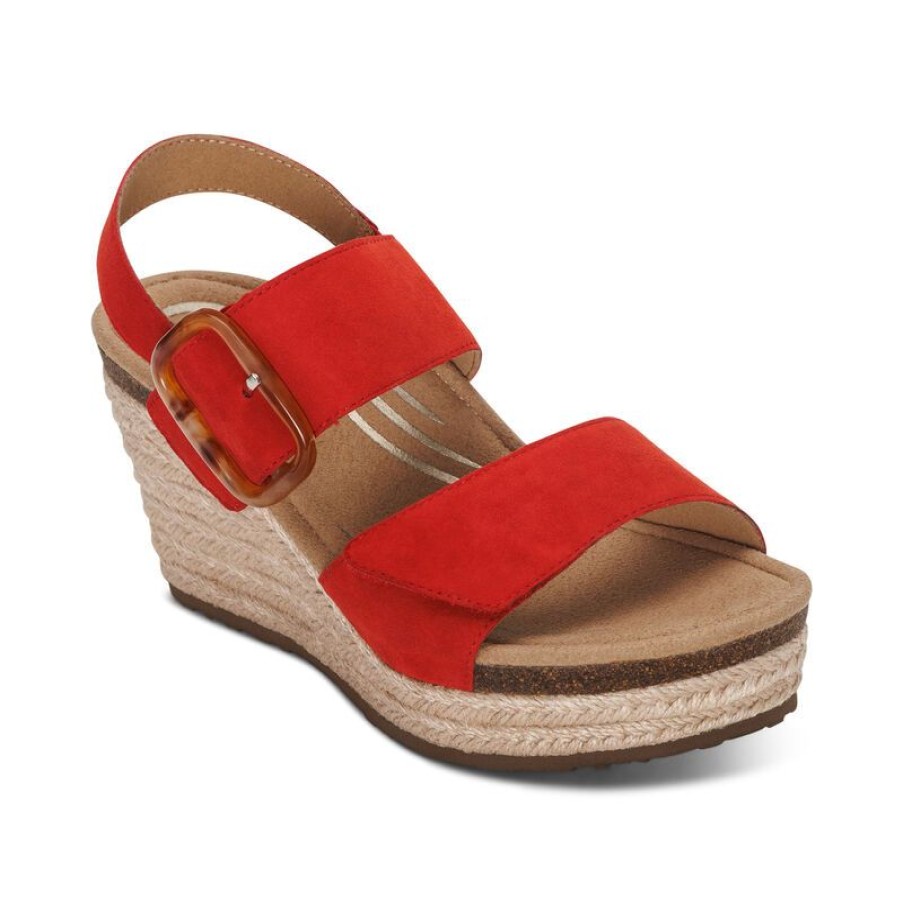 Aetrex Ashley Arch Support Wedge Wedges & Heels